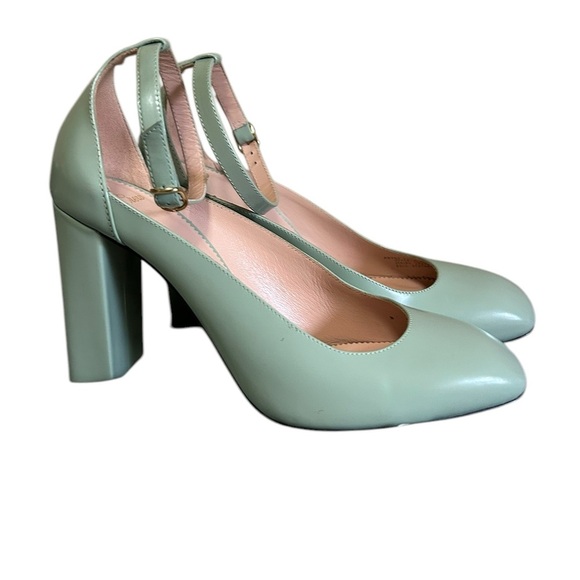 J. Crew Harlow Leather Pumps in Wave Crest Made in Italy Size 8 - Picture 2 of 7